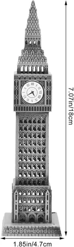 Vista 5 de Modelo Big Ben Modelo de Decoración Arquitectónica Modelo de Aleación Modelo de Construcción Decoración del Hogar Arquitectura Edificio Ornamento