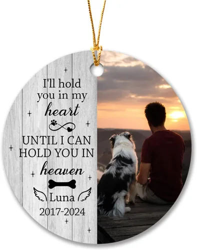 Vista 10 de Adorno de Navidad personalizado con foto del primer año del bebé 2025, adorno de Navidad con foto personalizada del primer año del bebé para nuevos