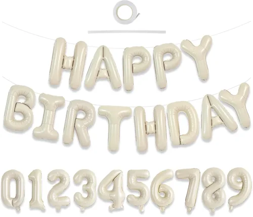 Vista 7 de TONIFUL Juego de globos negros de feliz cumpleaños y números de 16 pulgadas, globos de letras de aluminio metálico con globos de 0 a 9 dígitos