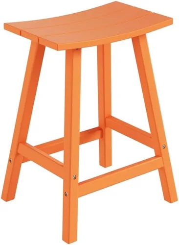Vista 50 de Taburetes de bar para exteriores de 24 pulgadas de altura, taburetes de bar para todo tipo de clima, taburete de bar Adirondack de polietileno