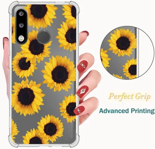 Vista 5 de Funda transparente para Huawei P30 Lite/Nova 4E MAR-LX3A para niñas y mujeres, TPU suave a prueba de golpes, funda protectora transparente