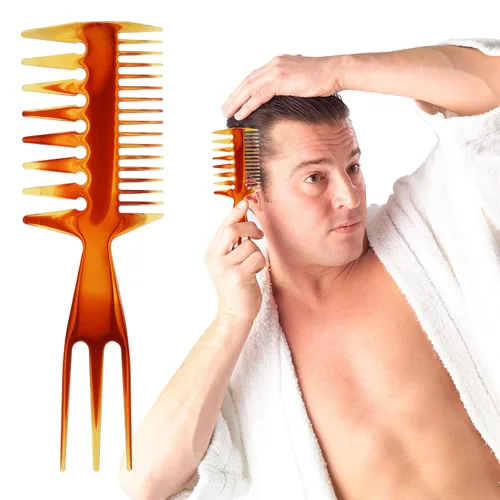 Vista 6 de Tbestmax 2 unids Peine de pelo Peines Cola Peines Afro Pick Pik Cepillos Afro Americano Cepillo de Pelo Peluquero