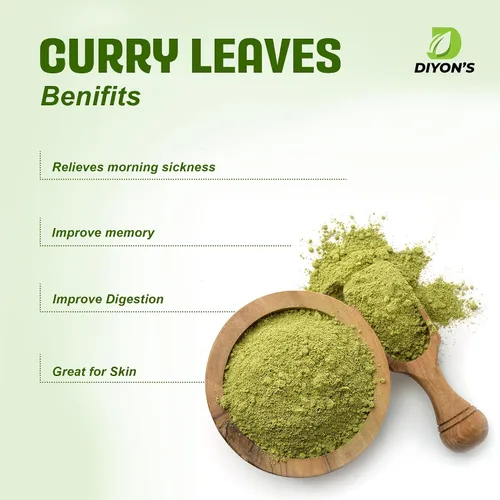 Vista 3 de Hojas de curry cultivadas naturalmente en polvo 1.7 oz (50 g)