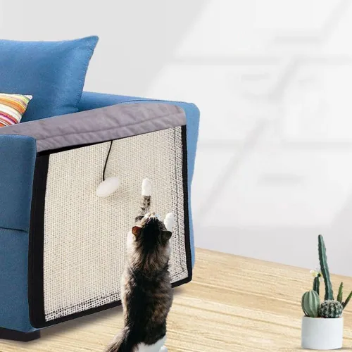 Vista 2 de Almohadilla para arañazos para gatos, sofá y muebles, protector de sisal natural para gatos, protector de sofá para gatos de interior, garras
