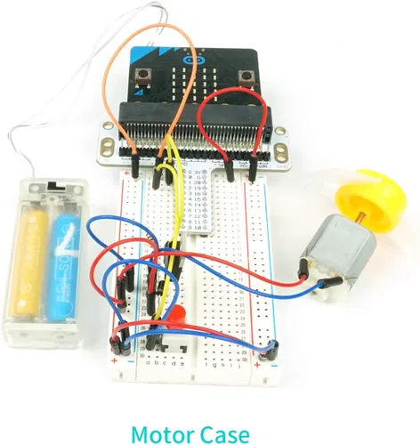 Vista 4 de ELECFREAKS Microbit Starter Kit 24 accesorios Micro:bit Basic Coding Electronics Kit Kit de aprendizaje Microbit Makecode con manual de orientación