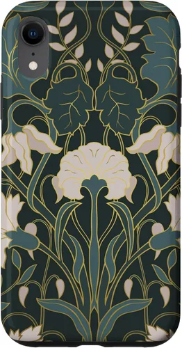 Vista 24 de iPhone 16 Art Nouveau Floral Pattern Case