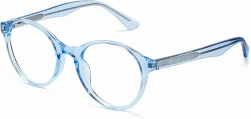 Vista 9 de Cyxus Gafas de luz azul para mujer, redondas, para computadora, con bloqueo de rayos azules, marco Tr90, antideslumbrante, tensión Round blue
