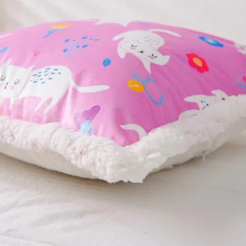 Vista 6 de NTBED Almohada de Lectura con Estampado de Gato, Cuña de Cama con Respaldo y Brazos, Sofá TV Relajación Almohada de Descanso para Cama, Cojín