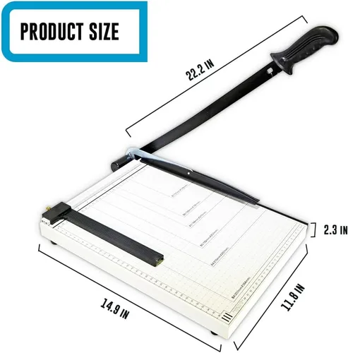 Vista 4 de Cortadora de papel manual modelo 829-3 B4 (14.9″ x 11.8″) Cortador de guillotina