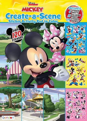 Vista 2 de Bendon Disney Jr Mickey Mouse - Libro de actividades con calcomanías de Mickey Mouse Página 80 Con licencia