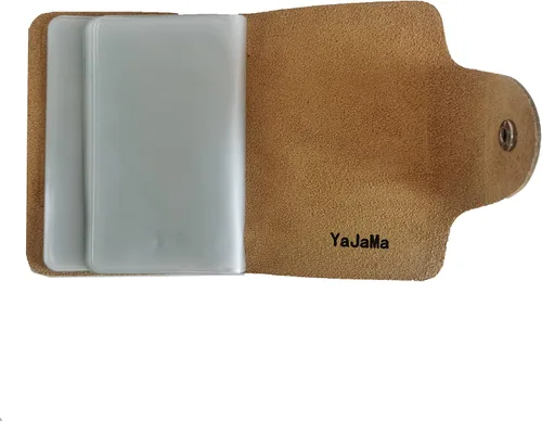 Vista 7 de Cartera para tarjetas de crédito, pequeña, de piel auténtica, 26 ranuras, para tarjetas, organizador para mujeres y hombres, Verde, Cartera