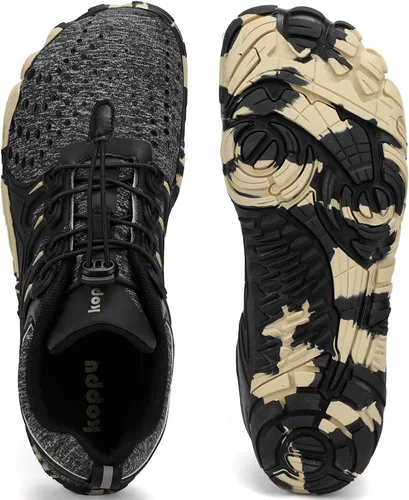 Vista 4 de Kricely Zapatos minimalistas para hombre, zapatos de entrenamiento con puntera ancha, suela cero caída