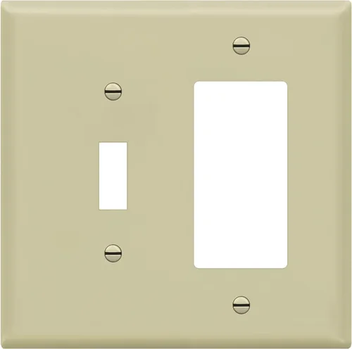 Vista 37 de ENERLITES - Placa de pared combinada para interruptor de palanca y enchufe decorativo, cubierta de acero inoxidable 201, resistente a la corrosión