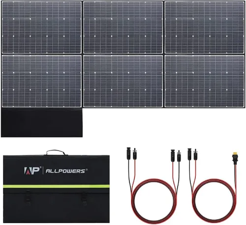 Vista 10 de ALLPOWERS Cargador de panel solar plegable de 21 W y 5 V, kit de carga solar SP002 con 3 salidas USB y 2 entradas USB, panel solar portátil