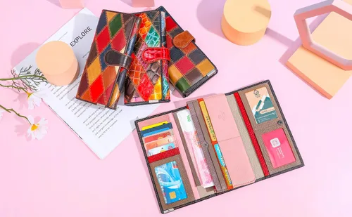 Vista 7 de Carteras de gran capacidad para mujer carteras de cuero genuino multicolor