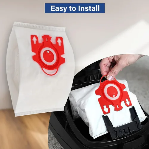 Vista 6 de Paquete de 14 bolsas de repuesto 3D Airclean para bolsas de aspiradora Miele FJM, compactas C1, Compact C2, C1 completas, S241, S290, S300i, S500