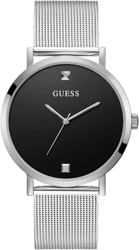 Vista 4 de Guess Reloj de acero inoxidable con esfera de diamante genuino