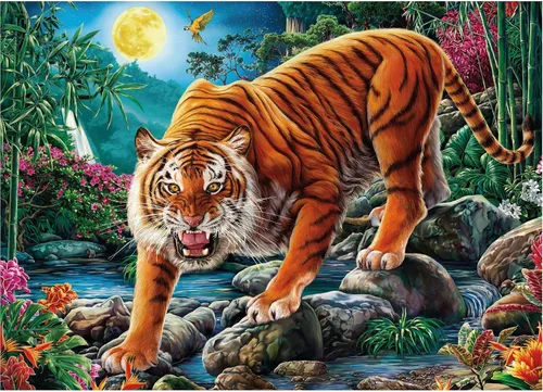 Vista 5 de Ceaco - Wild - Night Tigers - Rompecabezas de 1000 piezas
