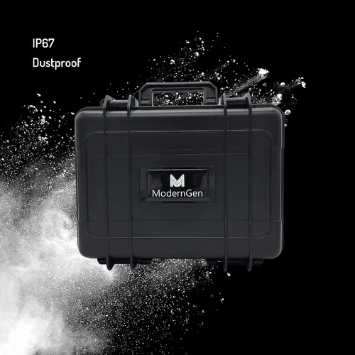 Vista 7 de ModernGen Caja de viaje precortada para reloj de 6 ranuras, resistente a los impactos, resistente al agua