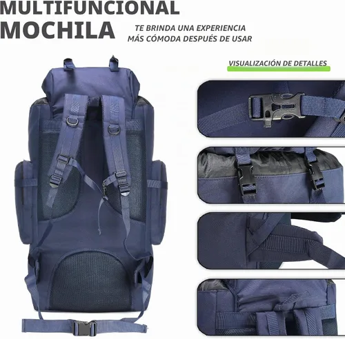 Vista 4 de King'sGuard 100L Camping Senderismo Mochila Molle Mochila Militar Camping Mochila Mochila
