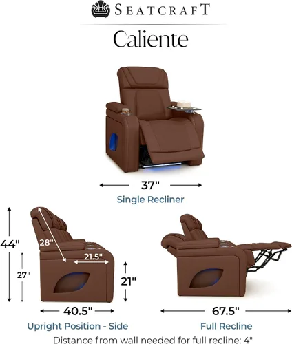 Vista 2 de Seatcraft Caliente Asiento de cine en casa Tabaco Sillón Individual