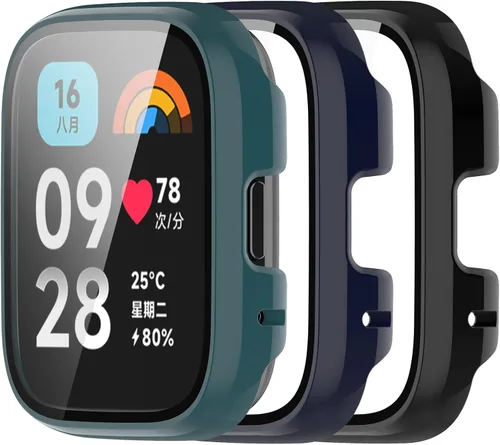 Vista 9 de Funda de reloj compatible con Redmi Watch 3/Watch 3 Lite, protector de pantalla de policarbonato duro, antiarañazos, a prueba de golpes, carcasa 6