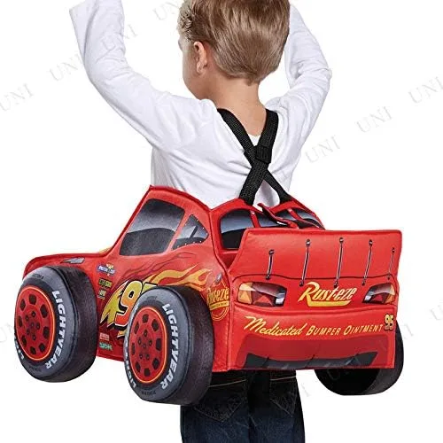 Vista 4 de Disguise Lightning McQueen - Disfraz 3D para niños pequeños, Multicolor