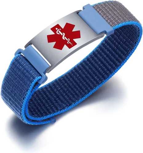 Vista 26 de Pulseras deportivas personalizadas de alerta médica para mujeres y hombres – Pulseras de identificación médica personalizadas con grabado gratuito