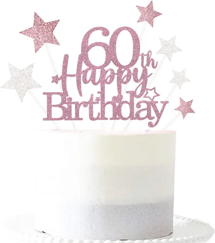 Vista 22 de Decoración brillante para tarta de primer cumpleaños feliz con estrella, adornos personalizados para tarta de 1 cumpleaños, decoraciones de fiesta