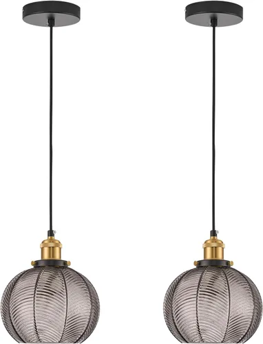 Vista 11 de Lámpara colgante vintage de 7.8 pulgadas, 2 luces, para fregadero de cocina, con vidrio soplado a mano verde, pequeña lámpara colgante para cocina