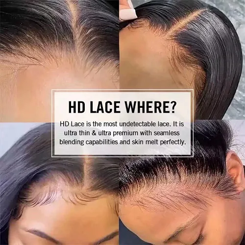 Vista 5 de #1B/27 Pelucas de cabello humano ondulado suelto con flequillo HD transparente encaje frontal pelucas de cabello humano natural Stright densidad
