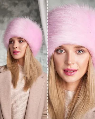Vista 16 de Futrzane Sombrero clásico cosaco - Sombreros de piel sintética para mujer - Sombrero ruso peludo cálido