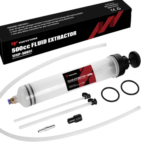 Vista 10 de Thorstone Bomba extractora de líquidos de 200cc con 2 tubos de succión de Jeringa manual de cambio de aceite y bomba de transferencia de fluidos