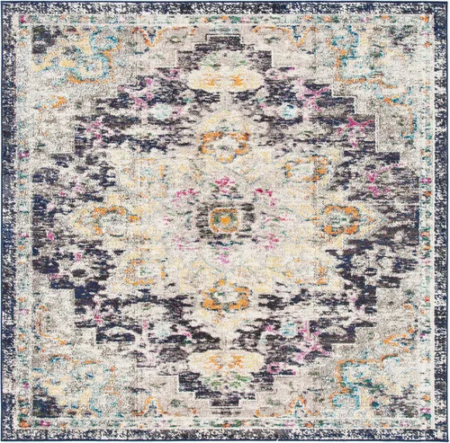 Vista 101 de Safavieh MAD473E - Tapete con diseño de medallón desgastado, bohemio elegante, colección Madison, no suelta pelos, fácil de cuidar, alto tránsito