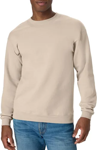 Vista 37 de Hanes Men's Sweatshirt, EcoSmart Fleece Crewneck Sweatshirt, Big & Tall Available, 1 or 2-Pack Marrón (Army Brown)