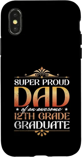 Vista 5 de Super Proud Dad Of An Awesome 12th Grade Graduate Parents Case for iPhone 16