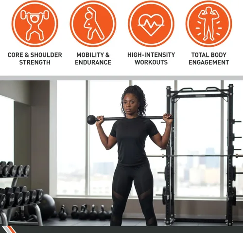 Vista 4 de Body Sport Entrenamiento de fuerza de maza de acero y entrenamientos de cuerpo completo Fitness profesional para gimnasio y en casa
