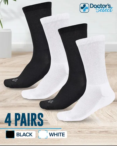 Vista 4 de Doctor's Select® Diabetic Socks for Men and Women - Non-Binding Neuropathy Socks for Diabetics Men Non Grip & Grip Socks