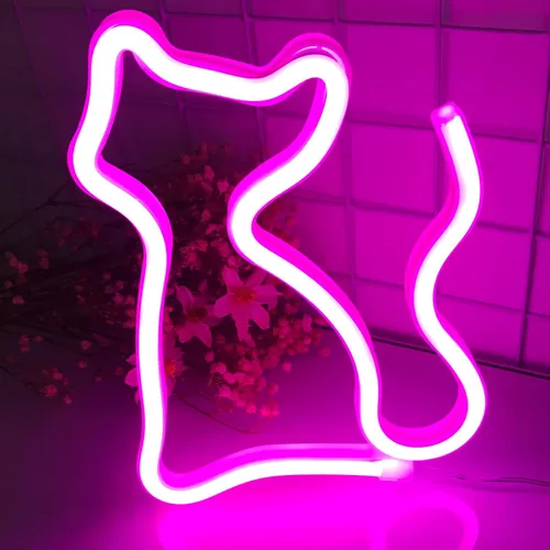 Vista 16 de Letrero de neón para decoración de pared, estético, amarillo, para dormitorio, USB/3-AA, funciona con pilas, luz nocturna para decoración de luz