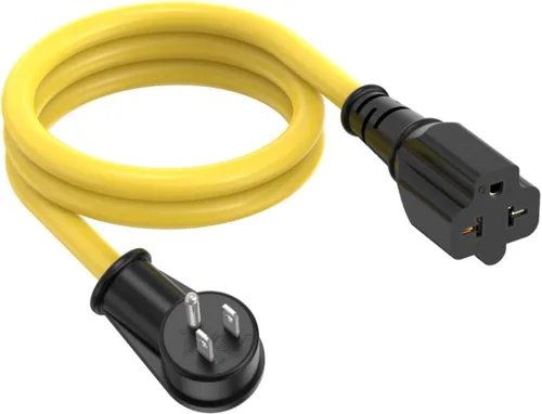 Vista 10 de 1-FT 12AWG ángulo recto 15 amperios enchufe de CA doméstico a cable adaptador de 20 amperios