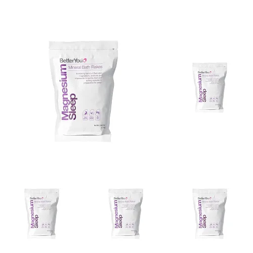 Vista 7 de BetterYou Magnesium Sleep Mineral Bath Flakes – Sales de baño minerales para la relajación muscular – Remojo muscular calmante para el dolor