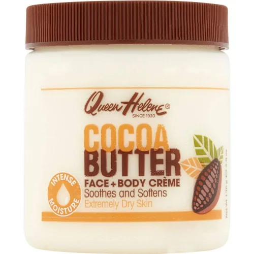 Vista 10 de Queen Helene Crema de Manteca de Cacao para Cara y Cuerpo – Fórmula Extra Rica Hidratante para Piel Seca Suaviza, Alisa y Restaura la Radiancia