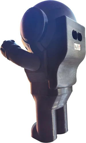 Vista 8 de Splin Soporte de mesa compatible con Amazon Alexa Smart Speaker Echo Dot (4ª y 5ª generación) y Apple HomePod Mini, estilo robot Astro Hero (negro)