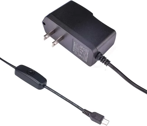 Vista 2 de Fuente de alimentación para Raspberry Pi 2 3 b b+5V 2.5A adaptador de cargador micro USB con interruptor de encendido y apagado