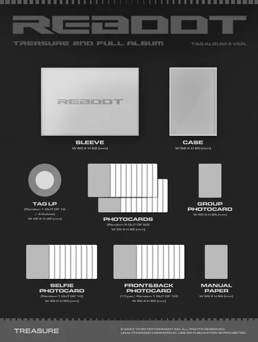 Vista 3 de Treasure - Rebookt 2nd FUll Album Yg Tag Album Wevesre Ver. (Todo [Ver.1+Ver.2+Ver.3+Ver.4])