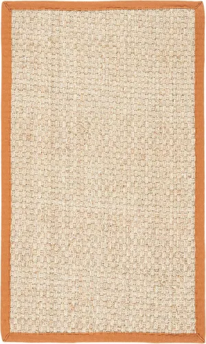 Vista 65 de SAFAVIEH Natural Fiber Collection NF114A - Alfombra de pasillo de hierba marina con patrón de tejido de cesta y borde, de 2 pies 6 pulgadas x 16