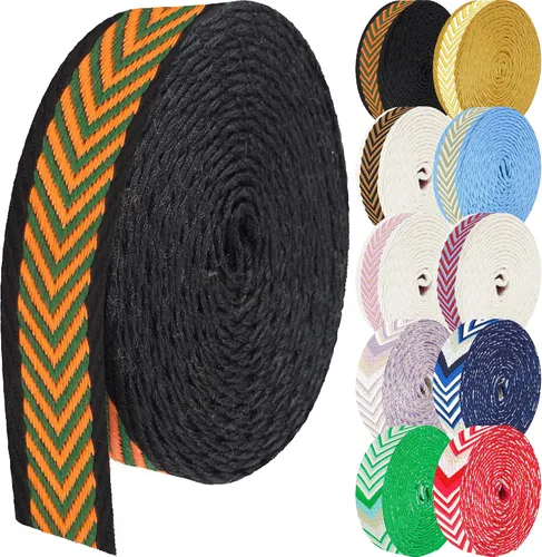 Vista 35 de 1.5 pulgadas Correa de nailon con patrón, correas de cinturón de nailon, correas para bolso, correas para mochila, cinturón de nailon