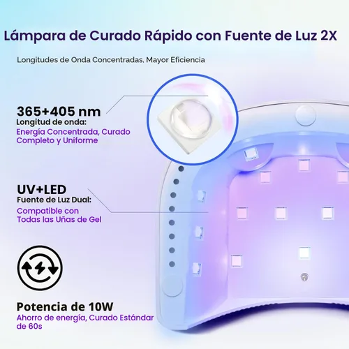 Vista 6 de Beetles - Kit de esmalte de uñas de gel con luz UV, 20 colores, juego de 31