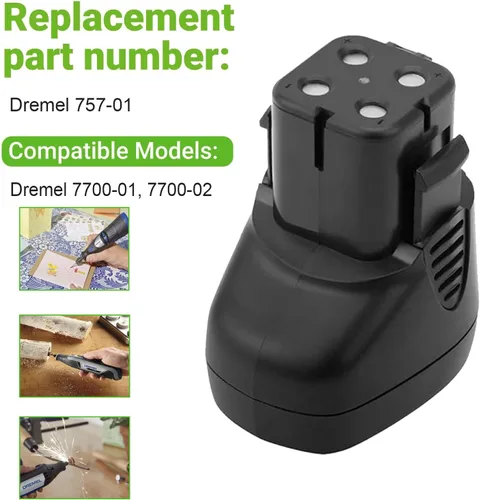 Vista 3 de Batería de 7,2 voltios 3500mAh para Dremel 7700-01 y 7700-02 757-01