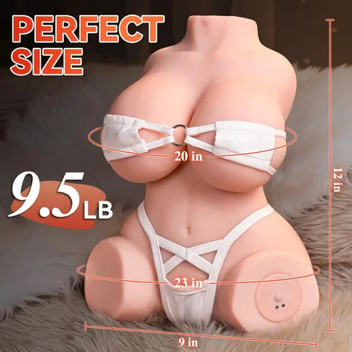 Vista 7 de Sexpower 9.5LB Juguetes sexuales para adultos, muñeca de sexo vibrante con pechos exuberantes y labios en forma de mariposa, muñeca de bolsillo